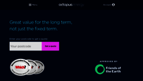 What Octopus.energy website looked like in 2020 (5 years ago)